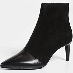 NWB Rag & Bone Beha Black Leather Suede Stiletto Style Boot Size 8